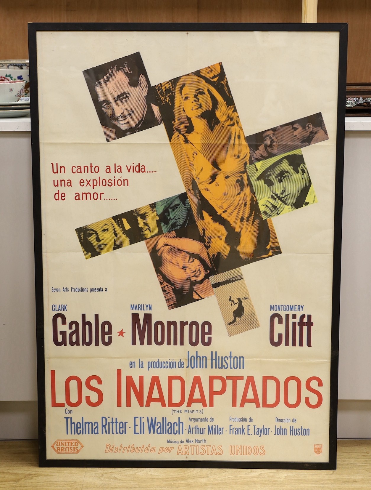 Clark Gable and Marilyn Monroe - Argentinian one-sheet film poster, The Misfits 1961